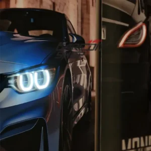 تابلو شاسی نئونی ماشین BMW M4 آبی