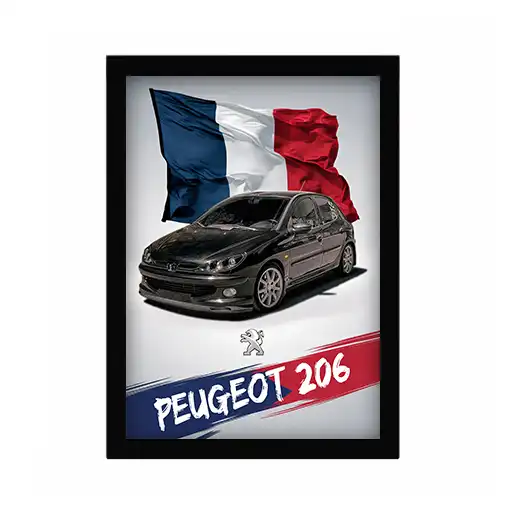 تابلو شیشه ای پژو 206 مشکی