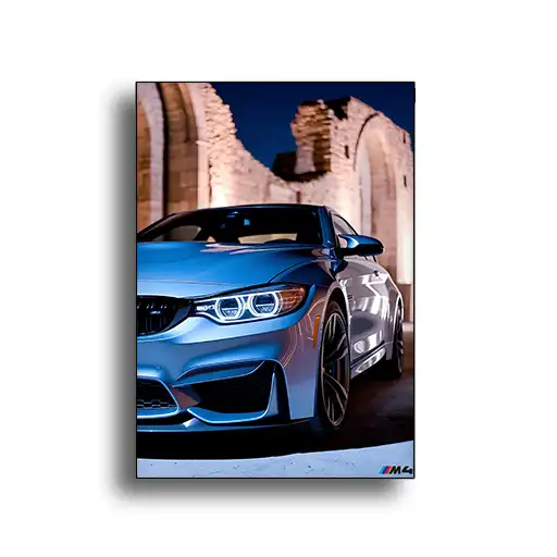 تابلو شاسی ماشین BMW M4 آبی