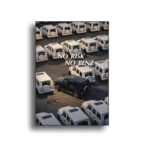 بنز جی کلاس (با متن No Risk No Benz)