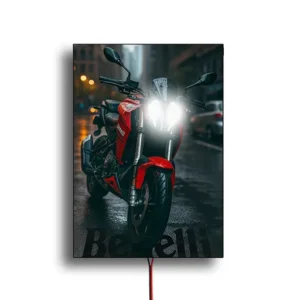 تابلو شاسی نئونی موتور بنلی قرمز